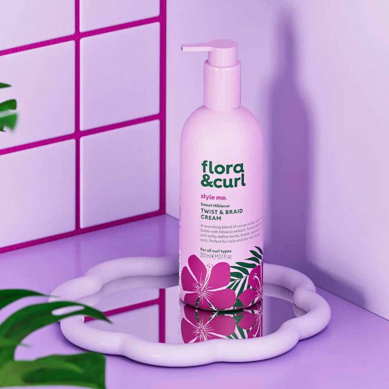 Flora & Curl | Sweet Hibiscus Twist & Braid Cream /300ml Locken Creme Flora & Curl